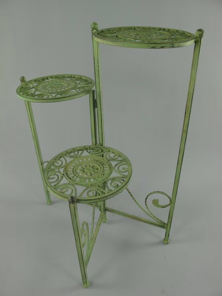 Tafel plantentafel groen metaal 3 Tafel plantentafel groen metaal - Afbeelding 3