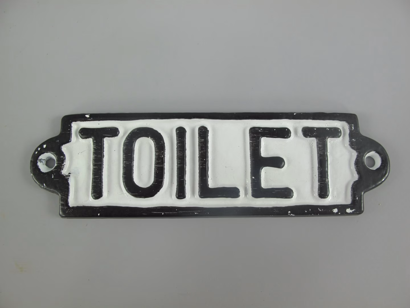 Toilet gietijzer wandbordje 1 Toilet gietijzer wandbordje