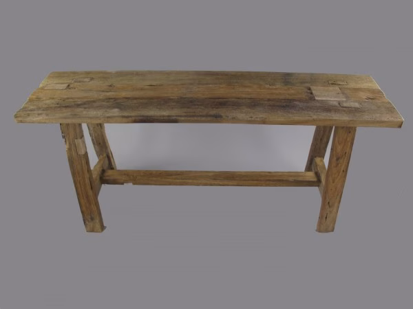 Teakhouten Bank 100 cm – Uniek & Handgemaakt van Oud Teakhout 4 Teakhouten Bank 100 cm – Uniek & Handgemaakt van Oud Teakhout - Afbeelding 4