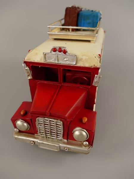 Retro stijl rode bus van antiek ijzer met krachtige uitstraling, 29 x 11 10 cm 3 Retro stijl rode bus van antiek ijzer met krachtige uitstraling, 29 x 11 10 cm - Afbeelding 3