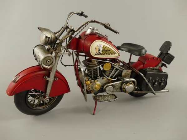 Indian Motor Rood – Vintage Blikken Motor 42 cm 1 Indian Motor Rood blik