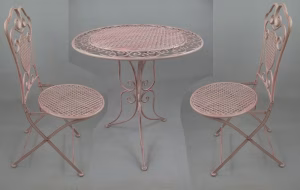 Brocante bistro set roze