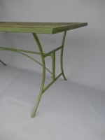 Metalen tuinset groen – 4 stevige tuinstoelen + tafel 160x80 cm 4 Metalen tuinset groen – 4 stevige tuinstoelen + tafel 160x80 cm - Afbeelding 4