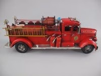 antieke blikken brandweerauto vintage decoratie