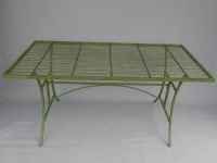 Metalen tuinset groen – 4 stevige tuinstoelen + tafel 160x80 cm 3 Metalen tuinset groen – 4 stevige tuinstoelen + tafel 160x80 cm - Afbeelding 3