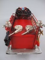Antieke Blikken Brandweerauto – Vintage Decoratie 4 Antieke Blikken Brandweerauto – Vintage Decoratie - Afbeelding 4