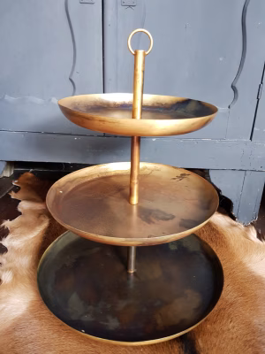 Etagere blue gold metaal