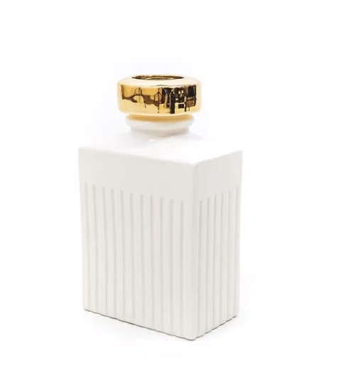Parfumfles vaas wit-goud 1 Parfumfles vaas wit-goud