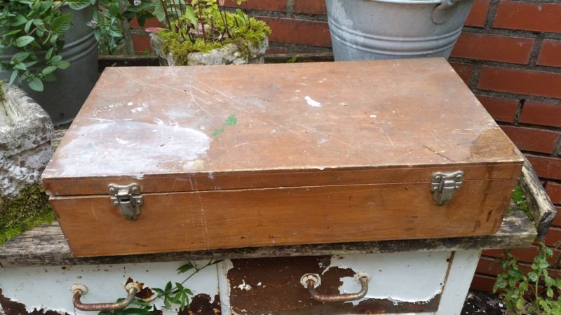 Brocante schilder/ potlodenkist 2 Brocante schilder/ potlodenkist - Afbeelding 2