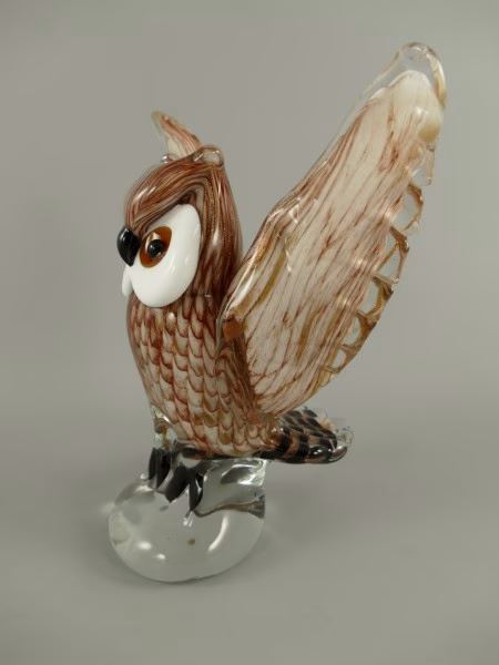 Glazen figuur Murano stijl uil 3 Glazen figuur Murano stijl uil - Afbeelding 3