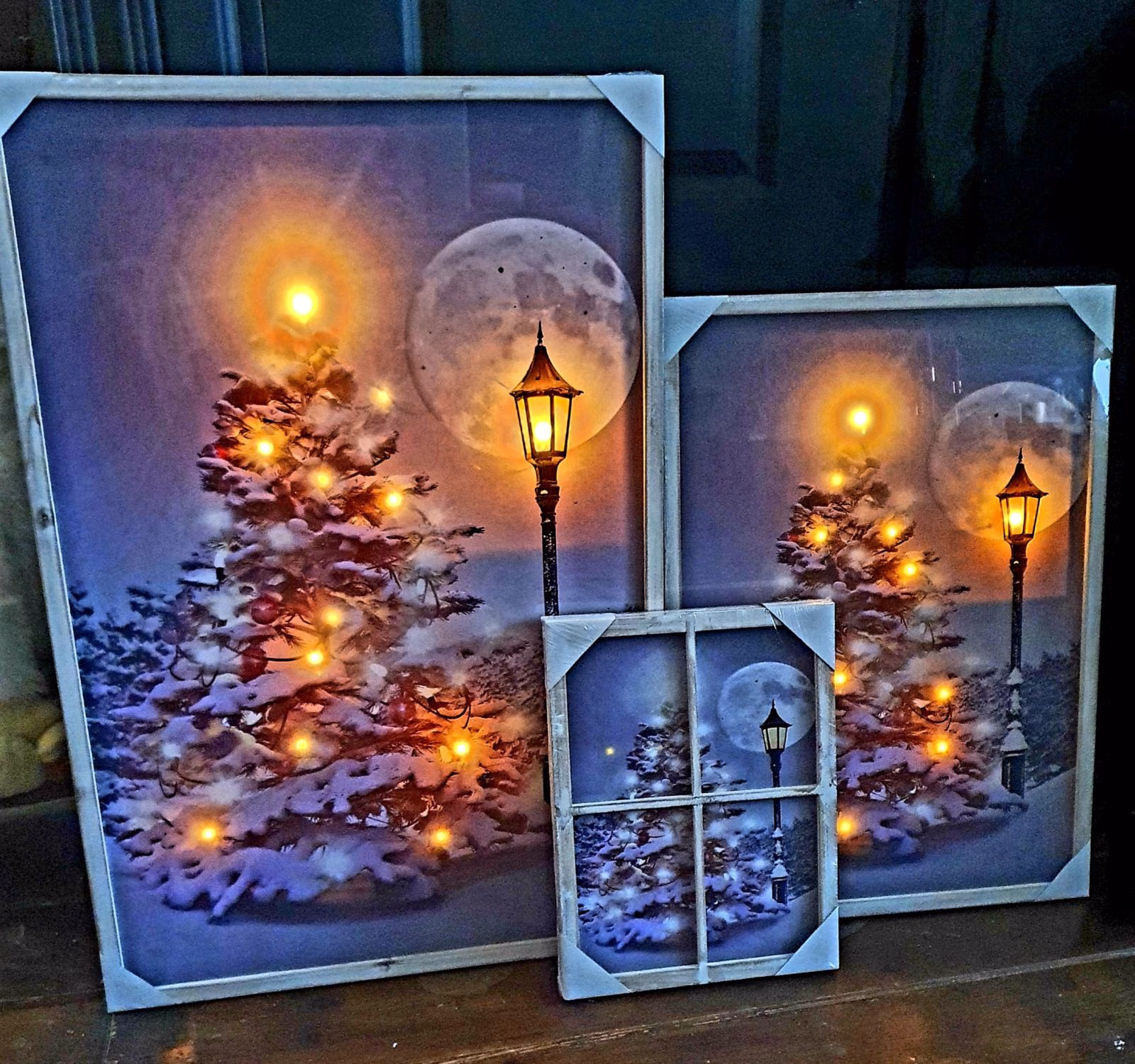 Schilderij kerstboom led 40 cm 3 Schilderij kerstboom led 40 cm - Afbeelding 3