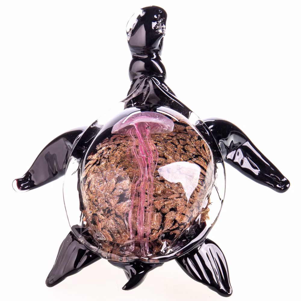 Schildpad beeldje in Murano stijl 1 Schildpad beeldje in Murano stijl