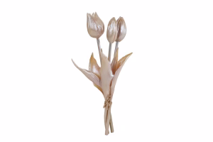 Kunstbloem tulp champagne goud goud25cm-set-3
