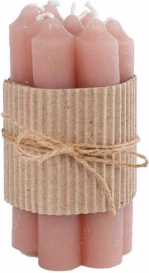 Dinerkaarsen kleur roze