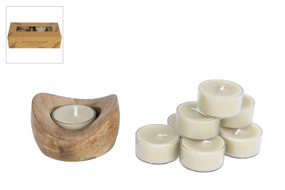 Theelichtset "Wood Sage & Seasalt 1 Theelichtset Wood Sage & Seasalt