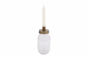 Kandelaar glas pot goud
