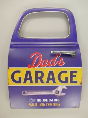 Wandbord reclamebord autodeur garage