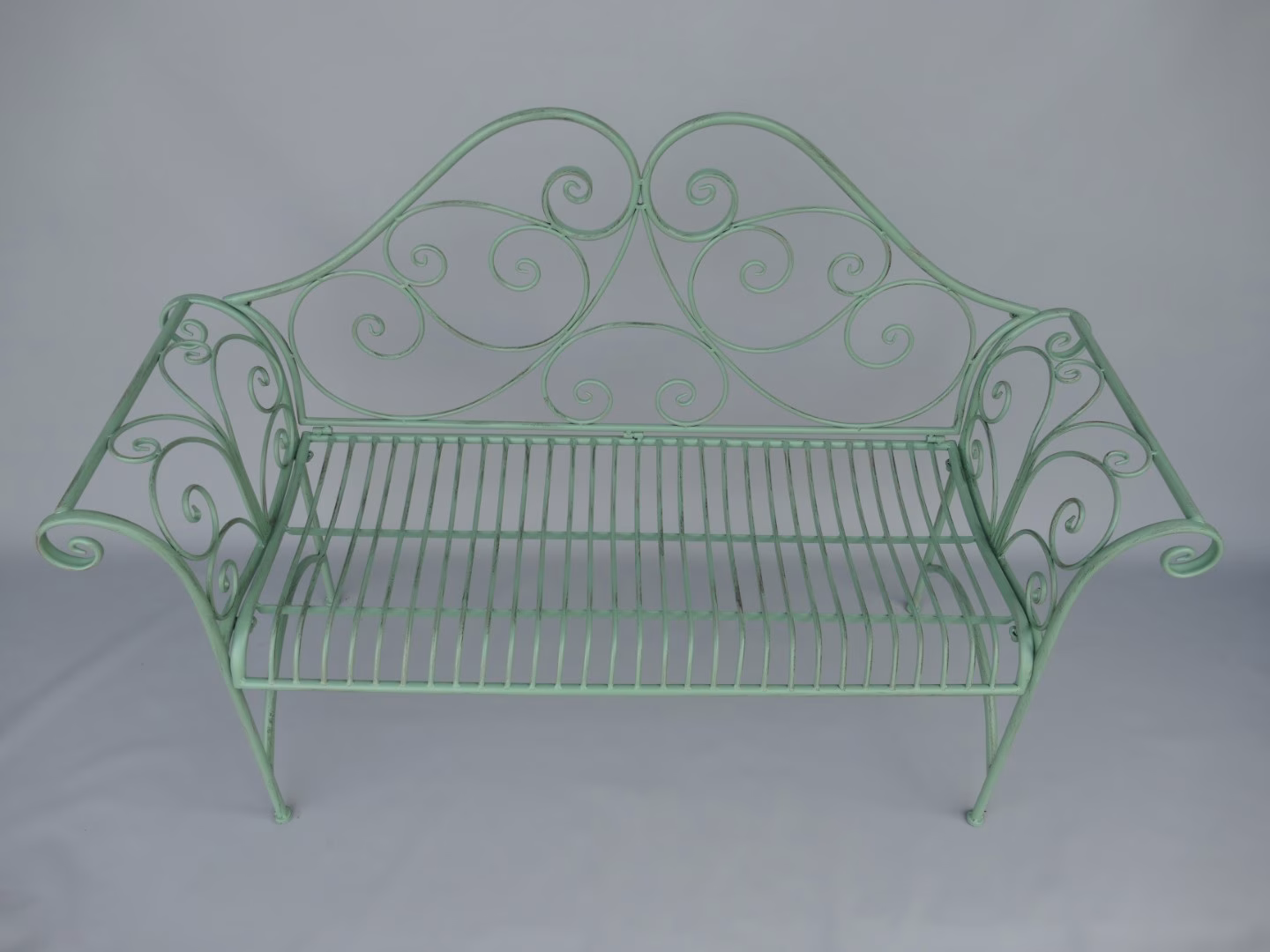 Metalen klassieke tuinbank groen 1 metalen-klassieke-tuinbank-groen
