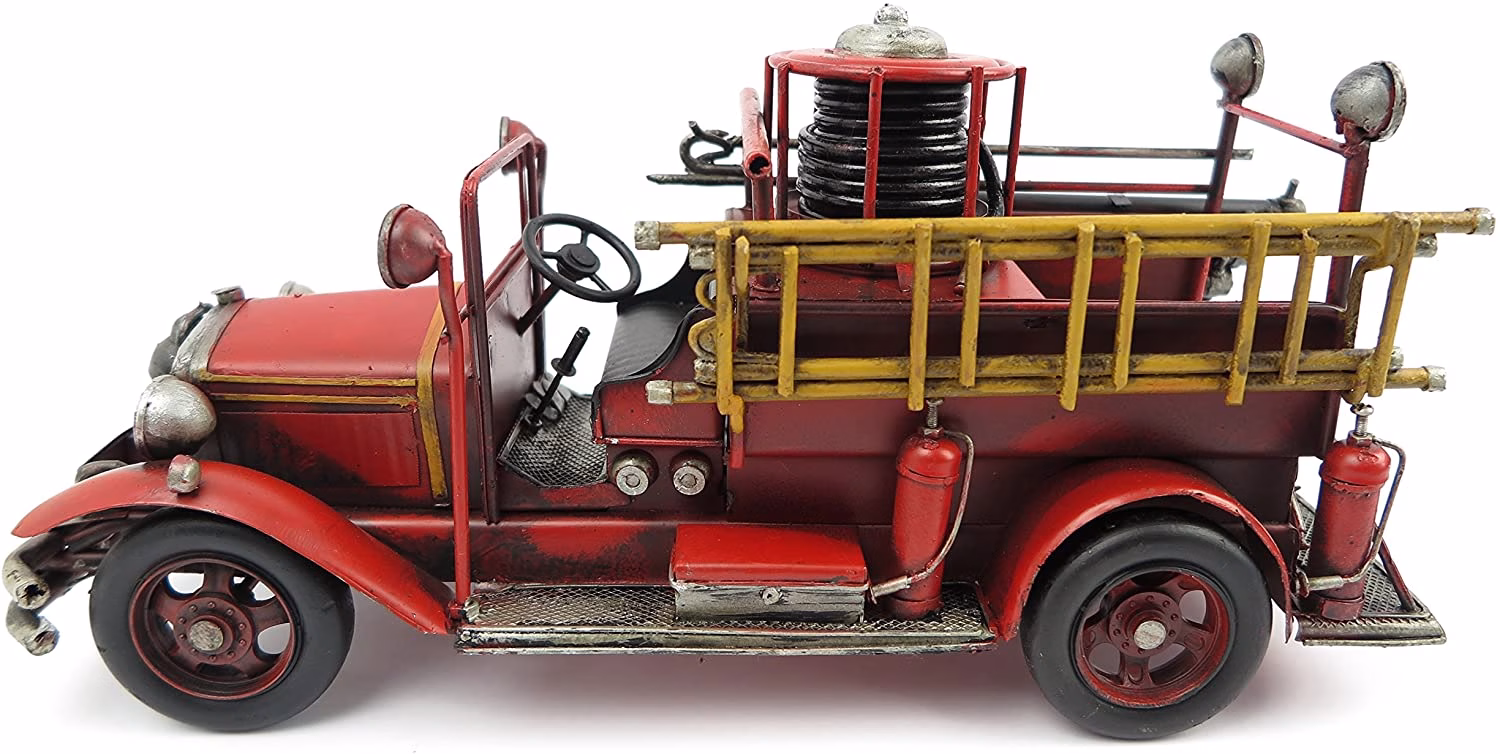 Metalen brandweerauto oldtimer 6 Metalen brandweerauto oldtimer
