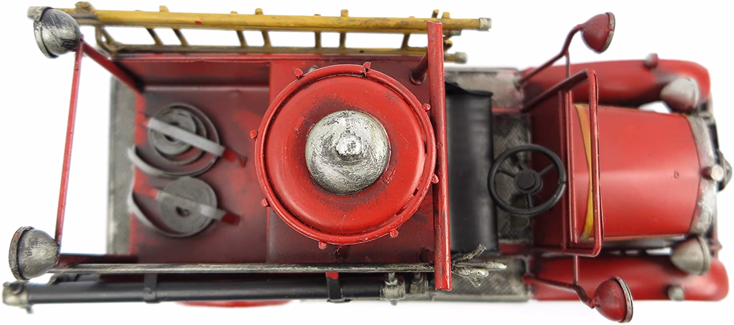 Metalen brandweerauto oldtimer 5 Metalen brandweerauto oldtimer - Afbeelding 5