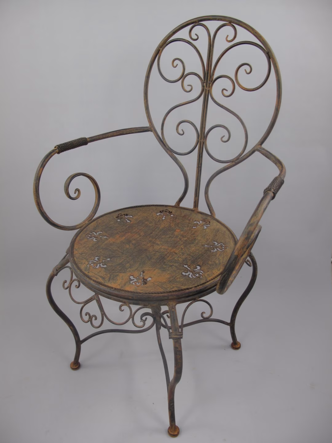 Brocante klassieke tuinset roestbruin 5 Brocante klassieke tuinset roestbruin - Afbeelding 5