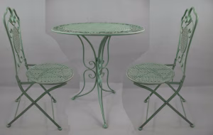 Brocante bistro set groen