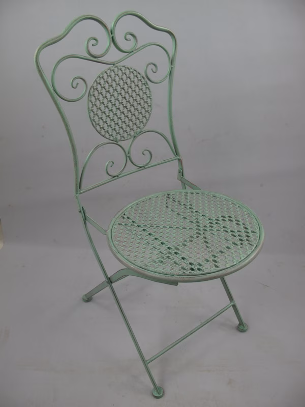Brocante bistro set groen 6 Brocante bistro set groen - Afbeelding 6