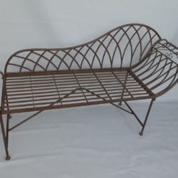 Metalen klassieke tuinbank sofa bruin