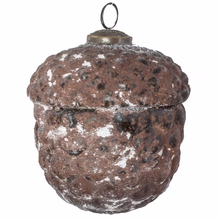 Glazen dennenappel kerstbal roest 4 Glazen dennenappel kerstbal roest - Afbeelding 4