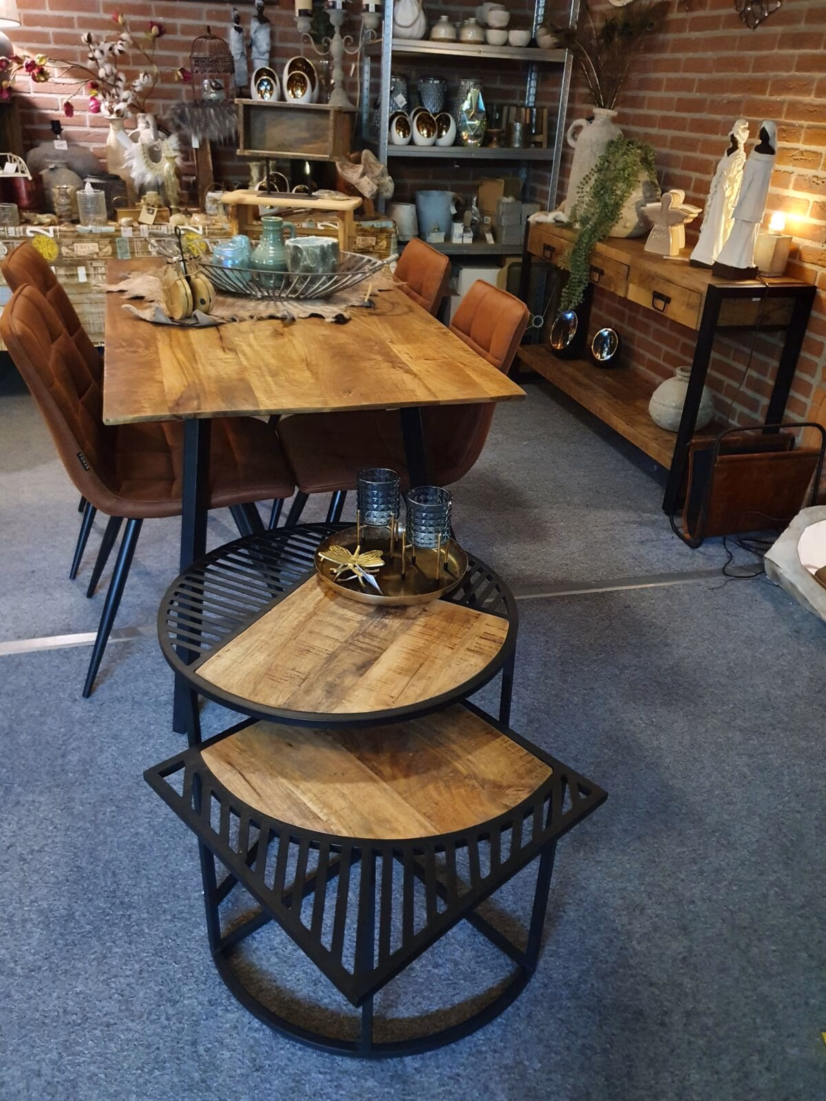 Eettafel Berling mangohout 120cm 3 Eettafel Berling mangohout 120cm - Afbeelding 3