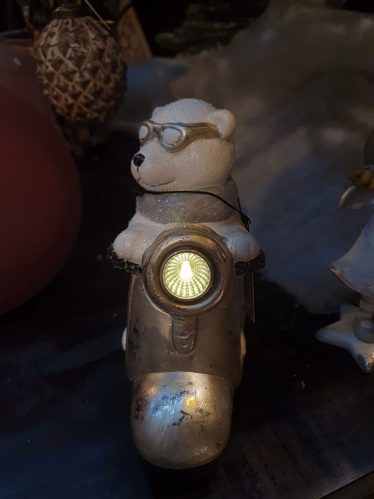 Beer op scooter led kerst 3 Beer op scooter led kerst