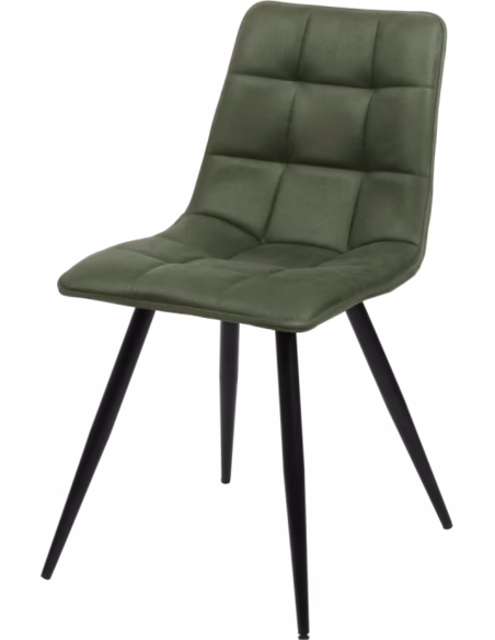 Eetkamerstoel Lucy army green (gaan per 4 stuks) 1 Eetkamerstoel Lucy army green (gaan per 4 stuks)