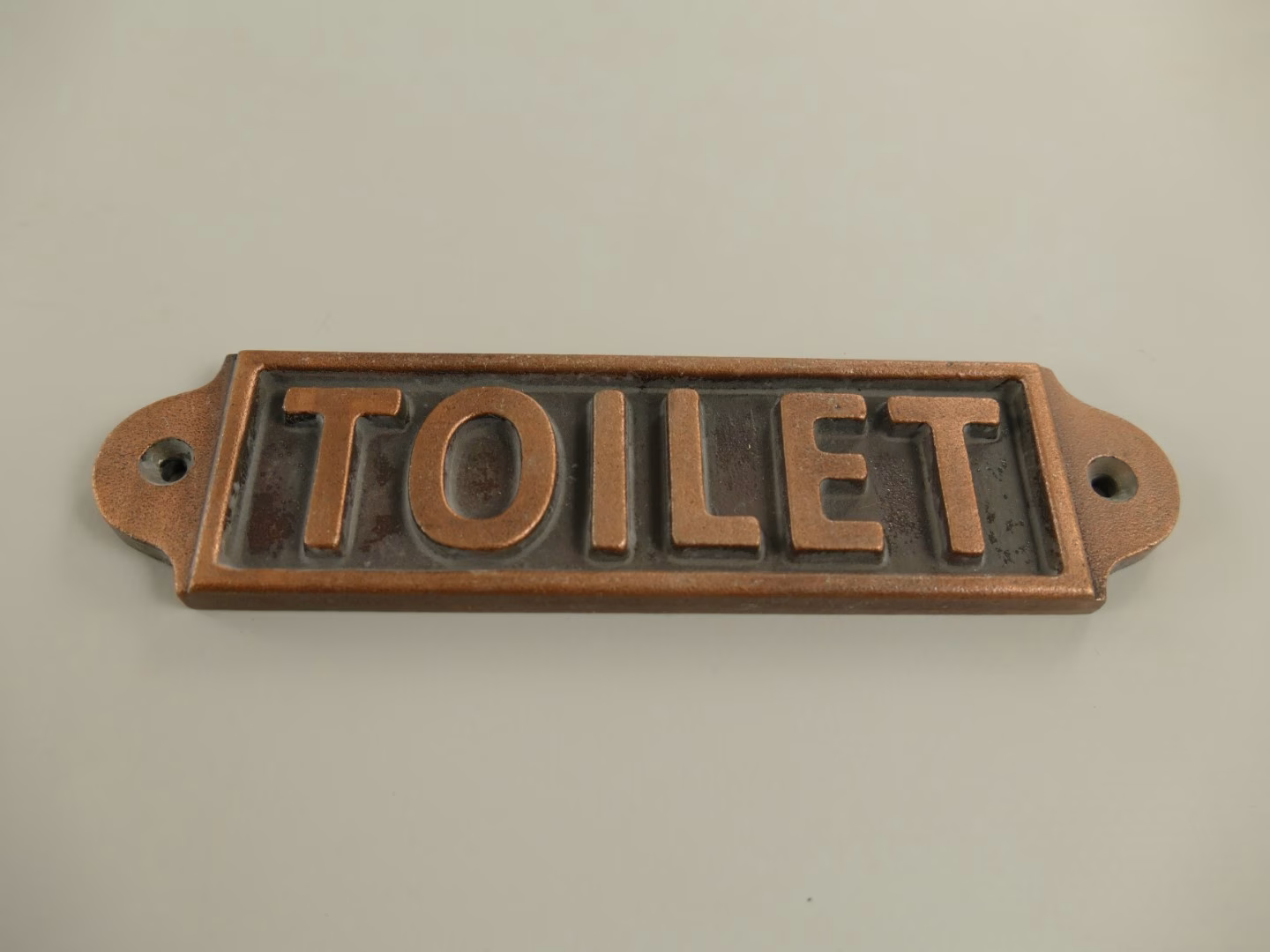 Toilet wandbord koper kleur 3 Toilet wandbord koper kleur - Afbeelding 3