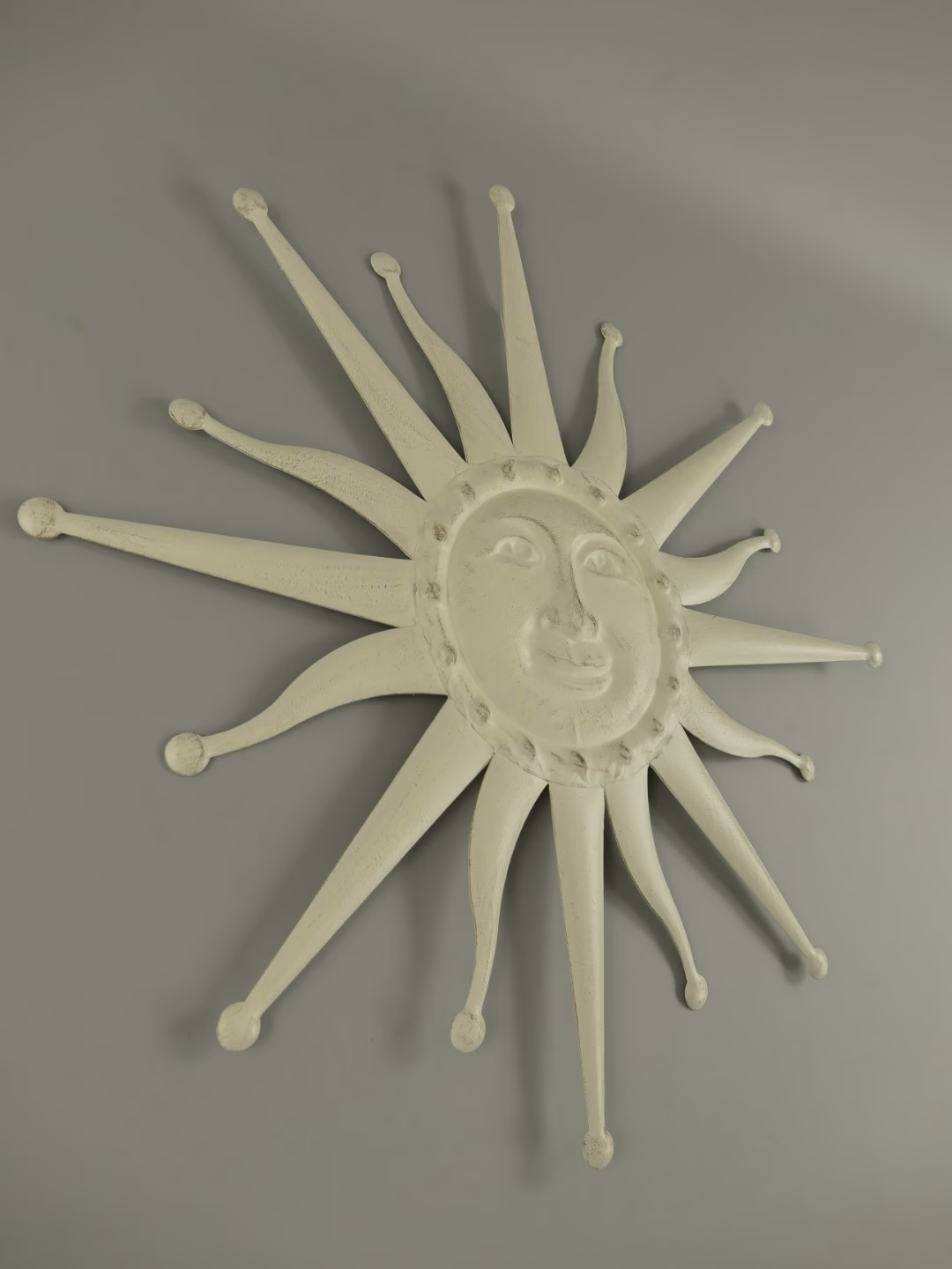 Wandornament zon ijzer wit 3 337.081W