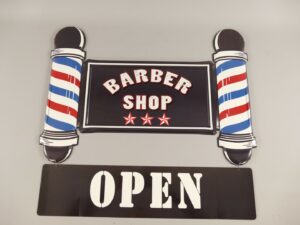 Barber Shop reclamebord