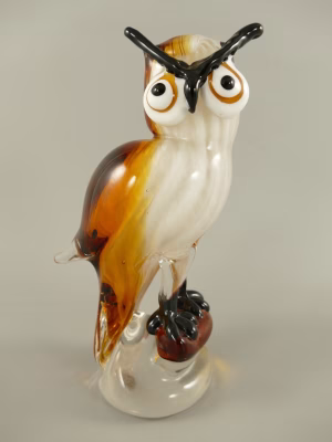 Beeld Murano stijl uil