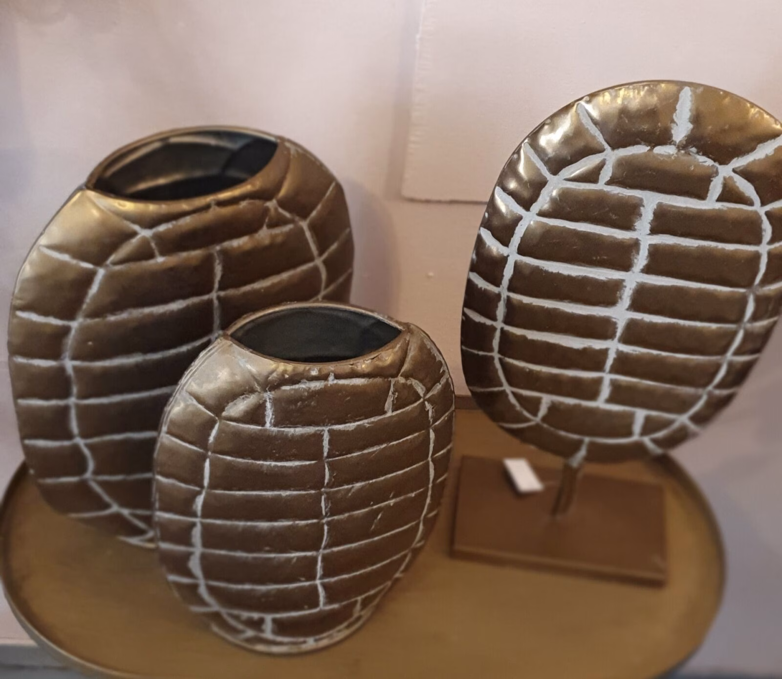 Sculptuur Turtle brons metaal – decoratief beeld op voet – 45 cm 2 Vaas Turtle brons metaal 27x9,5x35,5cm