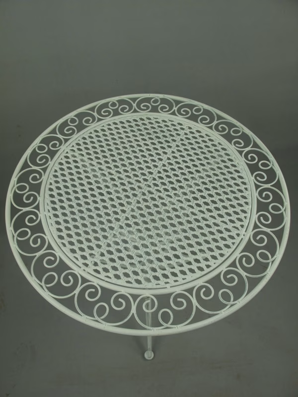 Brocante bistro set wit 4 Brocante bistro set wit - Afbeelding 4