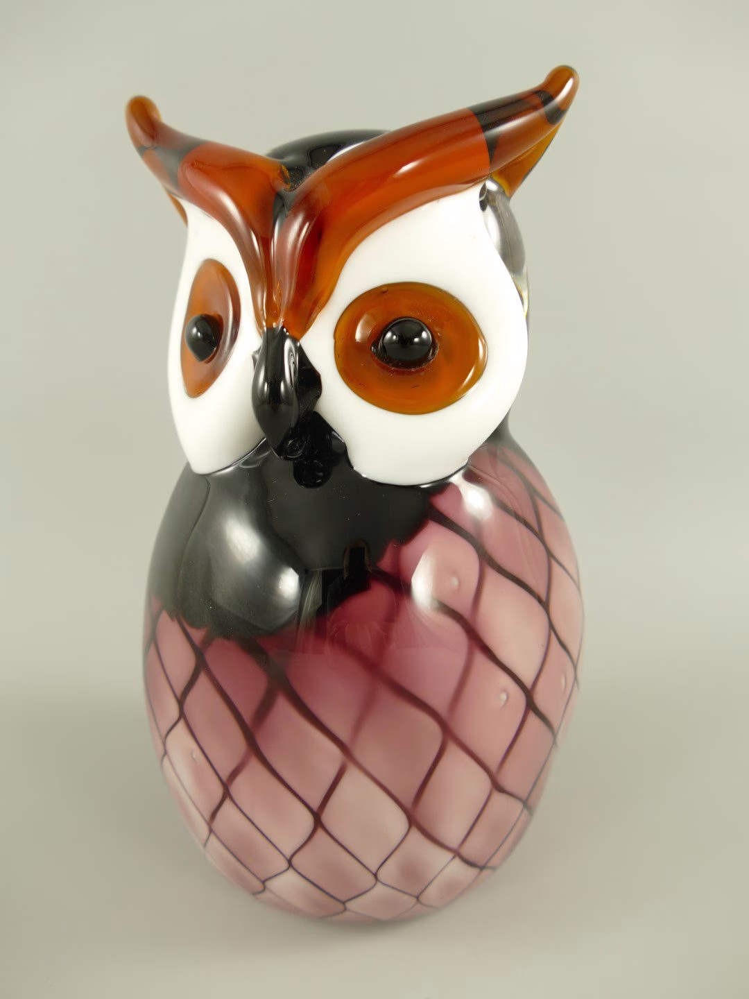 Glazen beeld Murano stijl uil 2 Glazen beeld Murano stijl uil