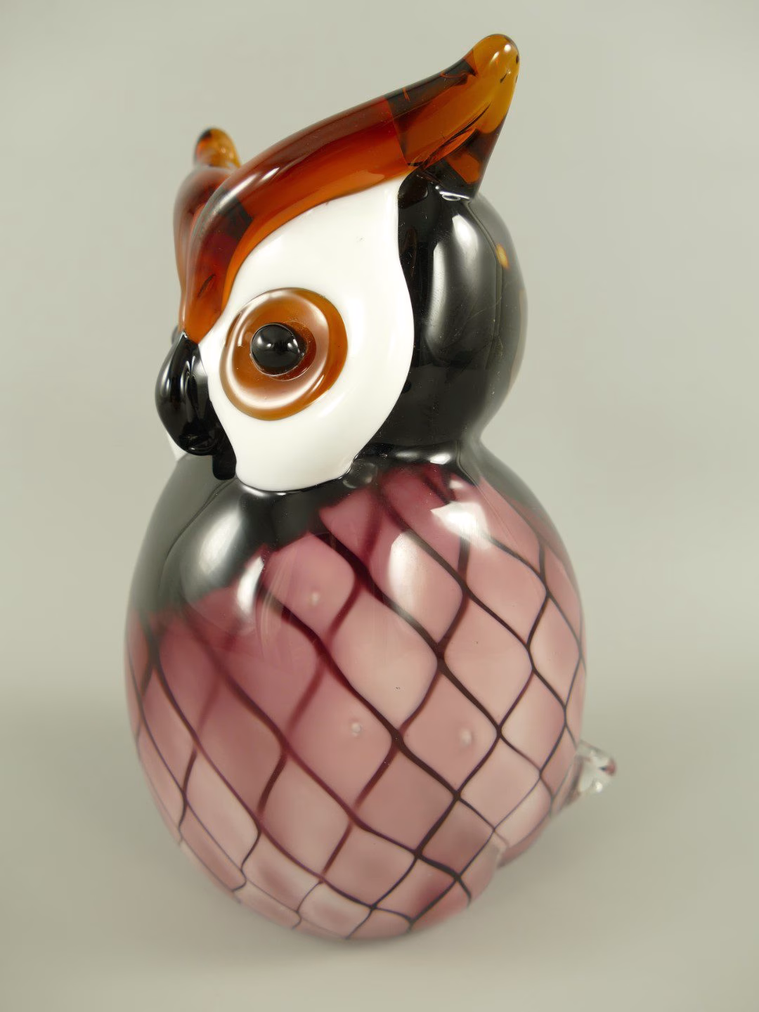 Glazen beeld Murano stijl uil 1 Glazen beeld Murano stijl uil