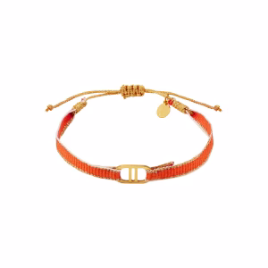 Armband good life stof oranje