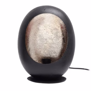 Black Egglamp rose gold 25x18x33cm.