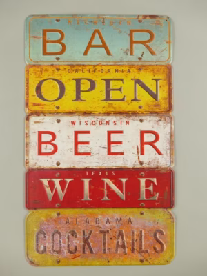 Wandbord retro bar Ibiza