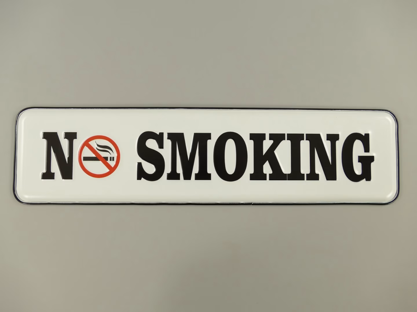 Wandbord metaal no smoking 1 Wandbord metaal no smoking