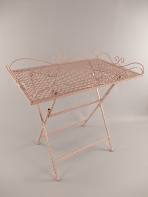 Dienblad op standaard roze