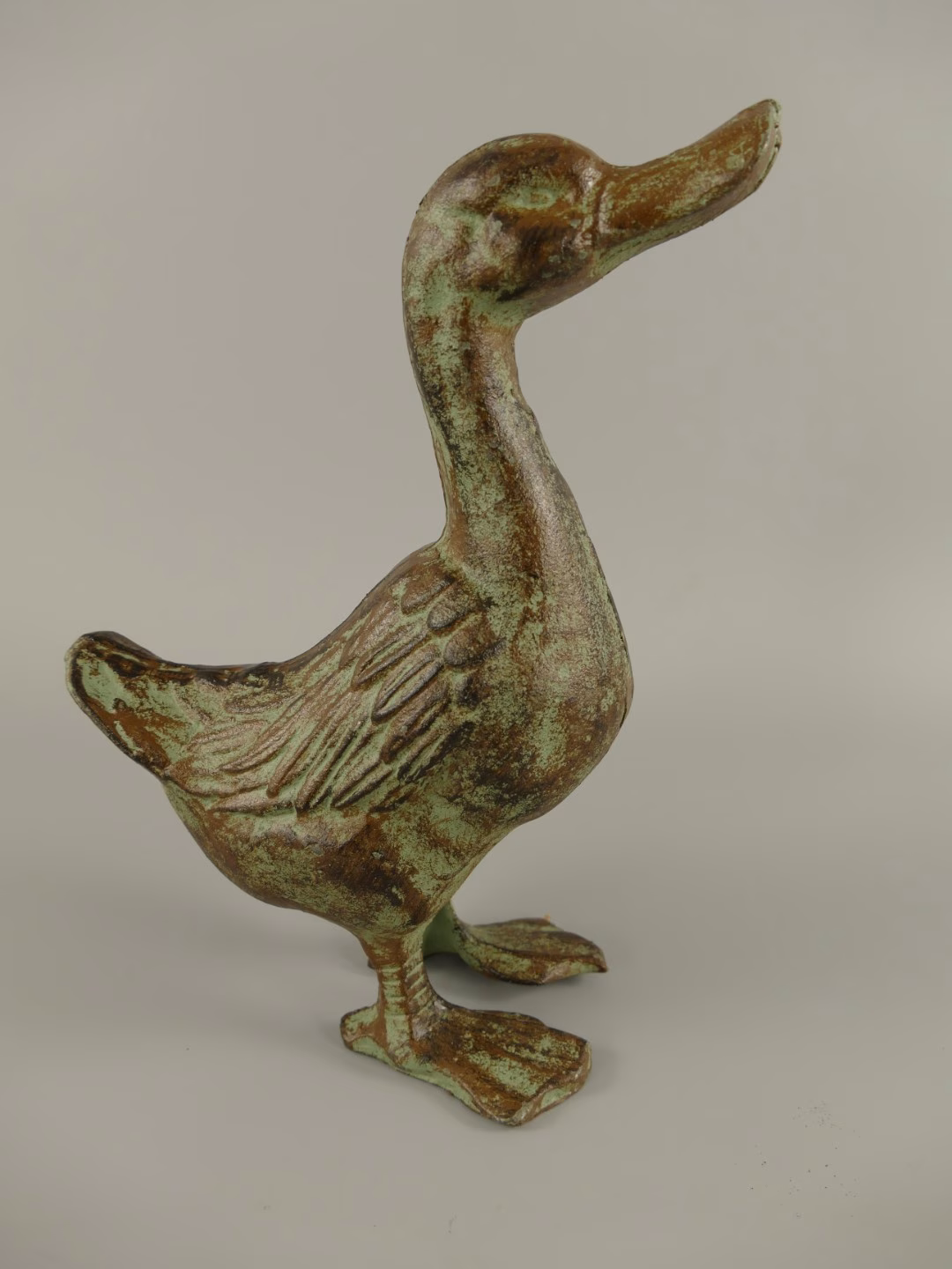 Decoratieve Gans Bruin/Groen van Gietijzer 26 cm – Landelijke Tuin- & Interieurdecoratie 3 Artikelnr.: 326.12