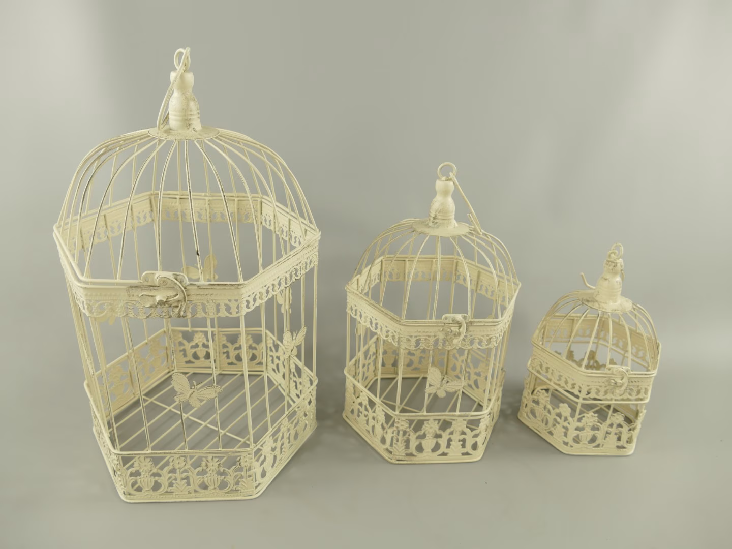 Vogelkooi set roest wit 1 Vogelkooi set roest wit