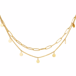Ketting met cirkelvormige hangers