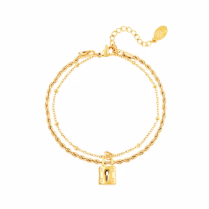 Gelaagde armband met slot