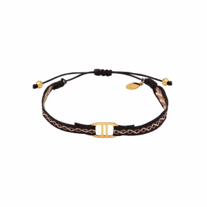 Armband good life stof zwart